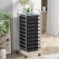 Rolling Storage Cart Organizer with 10 Compartments and 4 Universal Casters - Gallery View 29 of 66